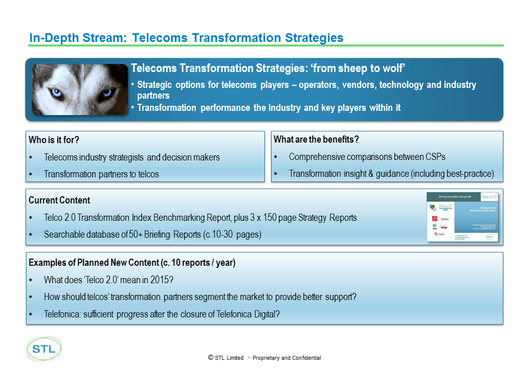 Telco 2.0 Transformation Research Stream Overview